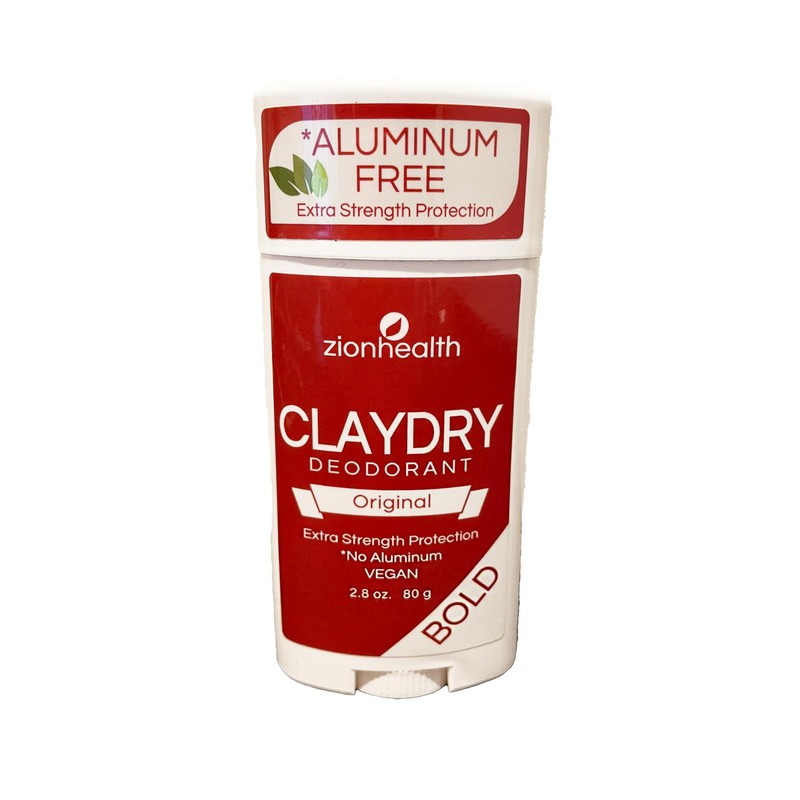 Zion Health Zionhealth Clay Deodorant Original Extra Strength Protection, Bold,