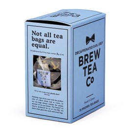 Brew Tea Co - Decaffeinated Earl Grey Tea - 15 Teabags, Caffeine Alternative for Earl Grey - Fresh, Citrussy Flavour (15 Tea Bags)