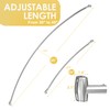 Adjustable 30-45 inches Curved Shower Curtain Rod, Premium Stainless Steel
