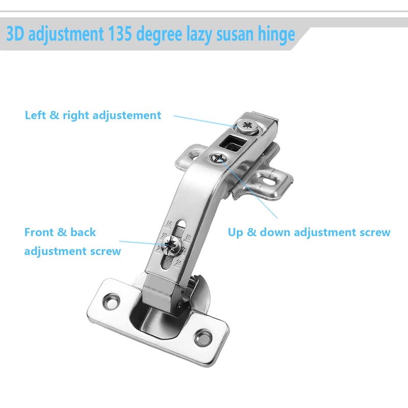 135 Degree Lazy Susan Hing-2 Pack Face Frame Plate for