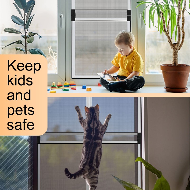 Sasylvia 3 Pcs Expandable Window Screens 21.7 H" x 28-52