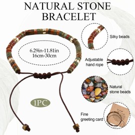 Inspirational Gifts Friendship Bracelets for Women Healing Natural Stone Bracelets Get Well Soon Gifts for Women Anxiety Calming Strength Gifts for Women Life is Tough But So are You Bracelet