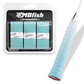 MBFISH Tennis Racket Grip Tape 3 Pack, Racket Grips Soft Racquet Overgrips for Tennis, Pickleball and Badminton - Anti-Slip and Absorbent Tennis Grip Tape Set (Gradient Blue)