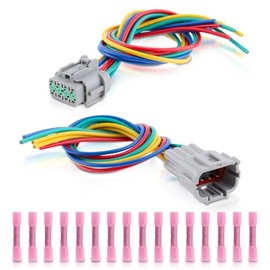 GoaMotors para Nissan 350z faro arnés coche coleta 8 pin HID cableado enchufe kit macho y hembra conectores termorretráctiles