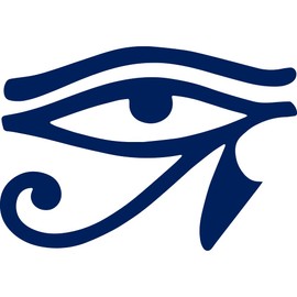 Transparent Decal Stickers of Egyptian Hieroglyphic Eye (Navy Blue) Premium Waterproof Vinyl Decal Stickers for Laptop Phone Accessory Helmet Car Window Mug Tuber Cup Door Wall ANDSKUS038191AB080322
