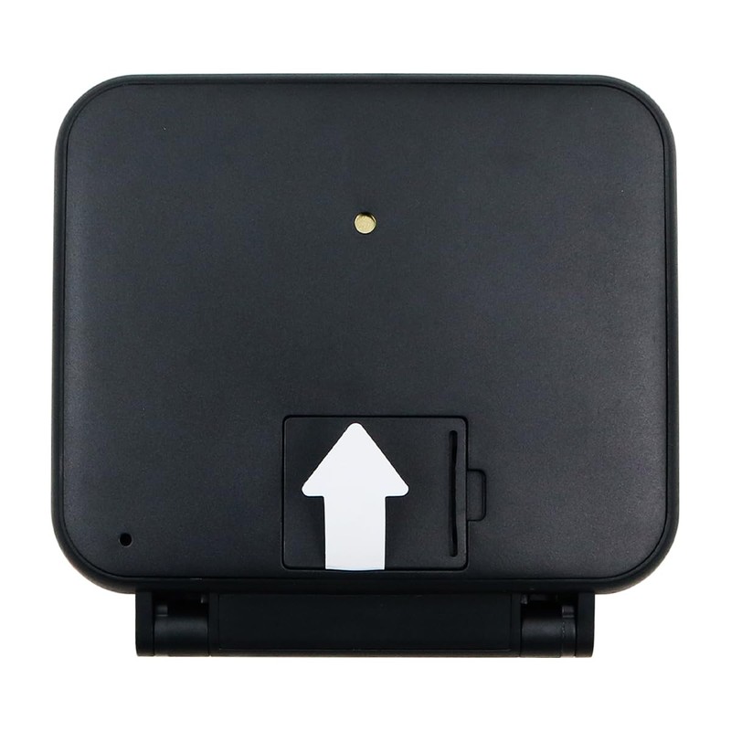 POFET 2-Level Backlight Folding Cover Travel Alarm Clock Calendar Temperature