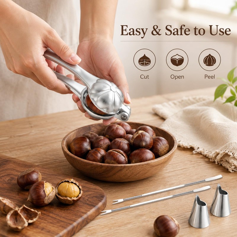 Chestnut Cutter Tool Chestnut Peeler Aluminum Alloy Chestnut Opener Cracker