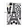 DaraBaby Vinil Decorativo Torre Eifel París Florecente Sala Estancia