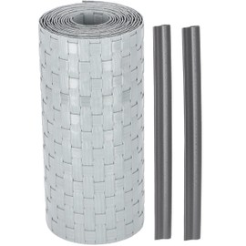 KOTARBAU® Privacy Screen Strips Made of Technorattan Solid for Garden and Balcony Light Grey 19 cm x 255 cm Biodegradable Many Colours Aesthetic Durable Premium