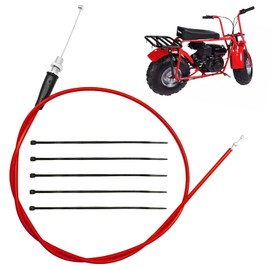 NOTISH 50 inch Go Kart Throttle Cable, Long Universal Throttle Cable, Throttle Pedal Brake with Bandage, Fit for Predator 79cc, 97cc, 196cc, 212cc, Coleman CT100U, Mini Bike GX200, Bike Part(red)