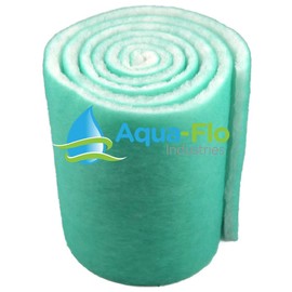 Aqua Flo Pond & Aquarium Filter Media, 12" x 120" (10 Feet) Long x 1" Thick (Green/White)