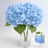 MARTINE MALL 2Pcs 21in Hydrangea Artificial Flowers, Latex Real Touch