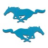 Maryland Mustang NEW! Mustang Chrome Running Horse Pony Emblems Pair