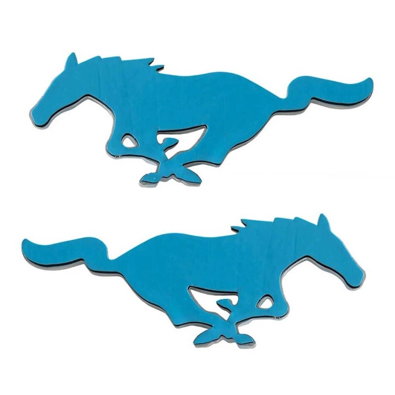 Maryland Mustang NEW! Mustang Chrome Running Horse Pony Emblems Pair
