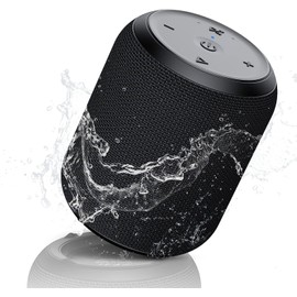 NOTABRICK NOTABRICK Bluetooth Speakers, 15W Portable Speakers Bluetooth Wireless V5.0 with Stereo Sound, Active Extra Bass, IPX6 Waterproof Shower Speaker, Double Pairing, for Party, Home Theater, Game Theater