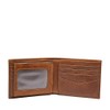 Fossil Men's Bifold Passcase Wallet, brown passport case