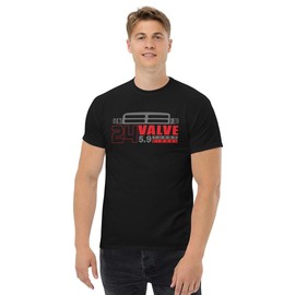 24V 5.9 Diesel Truck T-Shirt Mens - Black - 2XL (US, Alpha, 2X Large, Regular, Black)