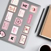 50Pcs Pink Sweet Heart Stickers Pack, Kawaii Aesthetic Bow Waterproof
