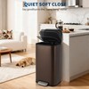 DYTesa 8 Gallon Brown Stainless Steel Kitchen Trash Can -