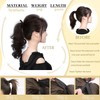 12 Inch Short Layered Wavy Pony Tail Hair Extensions Tie