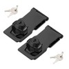 2 Packs Keyed Hasp Locks Twist Knob Keyed Locking Hasp