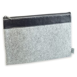 Bank Bag Felt Grey Purse Cosmetic Bag Pen Case Tablet Bag Document Bag DIN A5