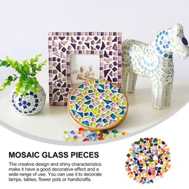 EXCEART 200 g Colourful Mosaic Stones Ceramic Mosaic Stones for Crafts Break Mosaic Tiles Natural Stone Tiles Fragments Gemstones Adult Craft Set for DIY Scrapbooking Frame