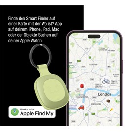 Fresh 'n Rebel Smart Finder - Works with Apple Where Is (IOS), Key Finder with Speaker, Smart Tag, IP67 Dust and Waterproof, (Wild Green, 1-Pack)