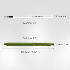 MengRan Gel Pens Set,0.5mm Fine Point Tip,Quick Drying Ink, Smooth Writing Cute Gifts Pens for Men (5 Pcs Vintage-Black Ink)