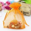 100 Pcs Gift Organza Bags with Drawstring 4x6 inch Orange
