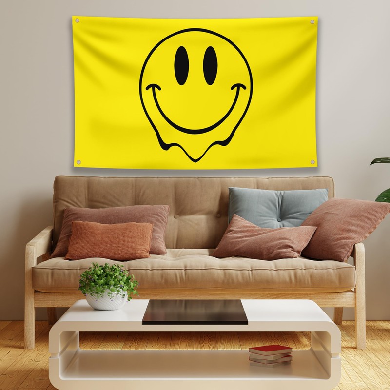 Yelow Smiley Face Flag – Funny Flag – Smiley Face