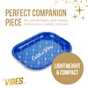 Vibes Premium Metal Tray- 7"x5.5"x0.3" Compact, Portable, and Designed for