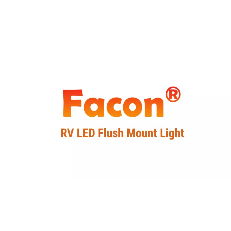 Facon 9" RV LED Acrylic Dual Square Flush Mount Lamp