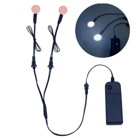 YnGia 2pcs 20mm EL Panel Light Electroluminescent El Leaf Panel Light Round DIY Cuttable Backlight Neon Leaf for Cosplay Party Mask Eyes Superhero Helmet Decoration (White)