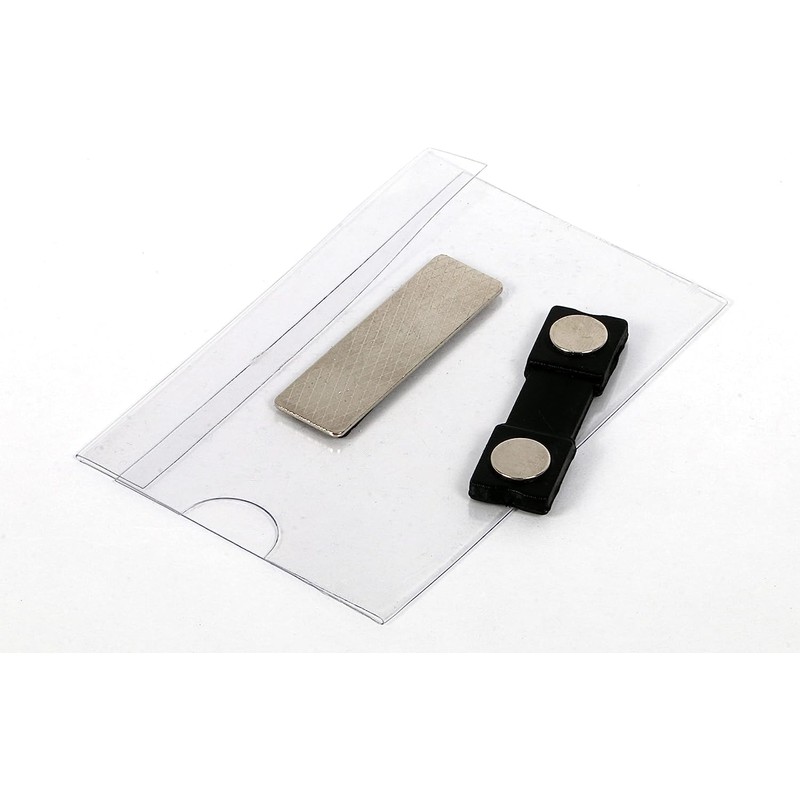 EUROPEL Magnetic Name Badge Holders with Magnet & Blank Card
