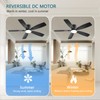 Ayaoty 52 Inch Low Profile Ceiling Fans with Lights and