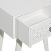 Deco 79 Mango Wood Scroll Side End Accent Table Intricately