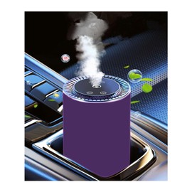Smart Car Air Freshener Natural Perfume New Atomization Experience Car Humidifier Adjustable Three Levels of Concentration Fashionable Starry Sky Atmosphere Rechargeable Automatic Switch(Deep Purple)