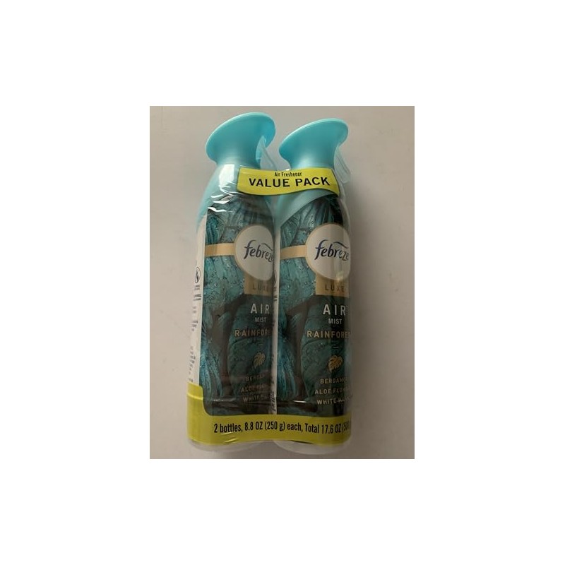 Febreze LUXE Air Mist, Odor-Fighting Air Freshener(Mist) (Rainforest)