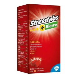 Stresstabs Multivitamínico Con Hierro Frasco Con 30 Tabletas Sin Sabor                                                                                