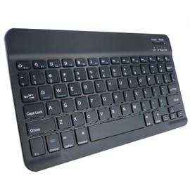 BoxWave Keyboard Compatible with FYHXele Portable Monitor Touchscreen M156DT (15.6 in) - SlimKeys Bluetooth Keyboard, Portable Thin with Chiclet-Style Keys - Jet Black
