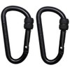 Max Fuchs Carabiner D 8MMx8CM Black Screw Lock Two Pack