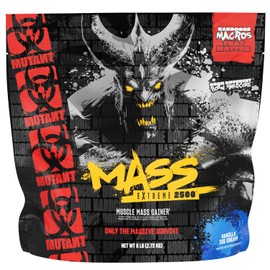Mutant Mass Extreme Gainer – Whey Protein Powder – Build Muscle Size and Strength – High Density Clean Calories (Cookies and Cream, 6 lbs)