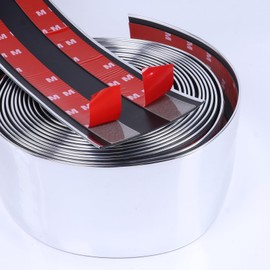 SBWLKJ 2"(50mm) Automotive Chrome Trim Molding 10FT Heavy Duty Car Side Moldings Self Adhesive UV Protected Scratch-Proof for Truck RV Boat Exterior Interior Body Door Window Bumper