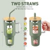 WINSA Glass Tumbler with Straw and Lid, 40 oz glass