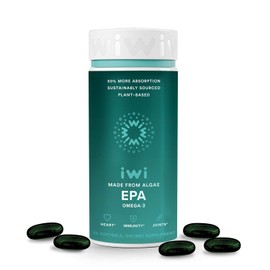 Iwi Life Omega-3 Oil EPA - Algae Oil Softgel Capsules - 100% Vegan Non GMO, Better Absorption - Supports Immune System Response - 30 Day Supply
