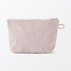 MUJI 84475696 Wrinkle Nylon Pouch with Gusset, Pink, M, Approx.