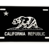 BLVD California Republic State Flag Diamond Etched Engraved License Plate