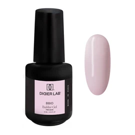 DIDIER LAB BBIO Builder Gel in a Bottle - Pink Mask - Clean Formula Free from HEMA and TPO - Self-Levelling Builder Gel for Gel Nails - LED UV Gel for Strengthening Nails - 15 ml