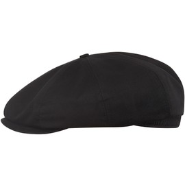 Sterkowski Shelby Hat | Cotton Flat Cap for Men | Breathable Airy Peaked Cap, black